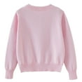 thumbnail image 4 of YWOAGH Girls Knitted Cardigan Sweaters Outerwear Soft Cozy Long Sleeve Button Front Casual Warm Pullover Top for Kids Pink 5-6 Years, 4 of 7