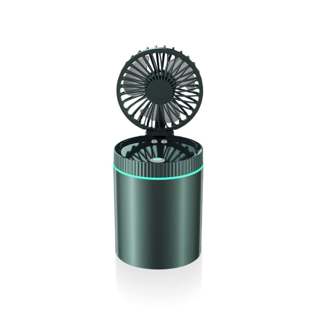 Water Spray Fan Mist Adjustable Office Bedroom Desktop Keep cool: Handheld Personal Small Humidifier Outdoor Sports Travel Cooling Green