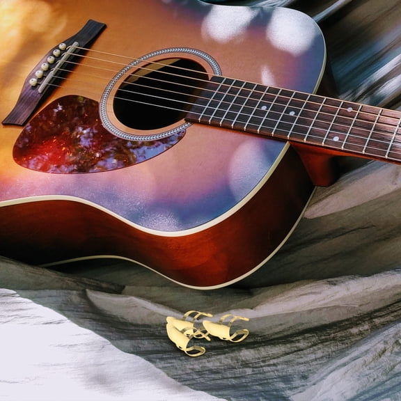 FRCOLOR 9Pcs Stainless Steel Finger Picks for Acoustic Guitar Bass and Ukulele Metal Plectrums Set Acoustic and Electric Guitar Accessories