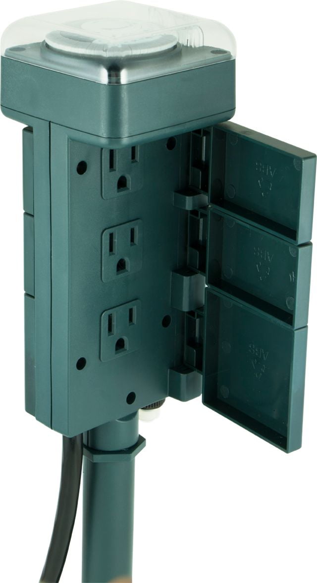 GE 6Outlet Outdoor Yard Stake Lighting Timer, 29972