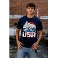 thumbnail image 3 of Street Fighter American Guile USA Men Big & Tall Graphic Tee Brisco Brands 3X, 3 of 5