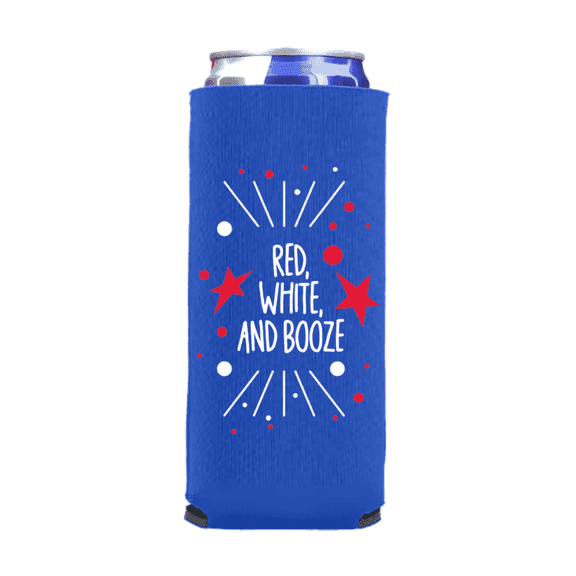 Funny Patriotic Slim Can Coolers - 4th of July, Memorial Day