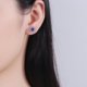 thumbnail image 2 of Conjunto de pendientes con incrustaciones de una oreja simulada para mujer, joyería para mujer, pendientes tipo aro., 2 of 4