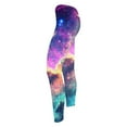 thumbnail image 5 of Feancey Women's Seamless Workout Leggings High Waisted Stretchy Yoga Pants Fashion Celestial Sky Galaxy Print Tights Milk Silk Soft Gym Running Leggings Purple S, 5 of 7