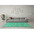 thumbnail image 3 of Ahgly Company Indoor Rectangle Persian Turquoise Blue Traditional Area Rugs, 8' x 10', 3 of 4