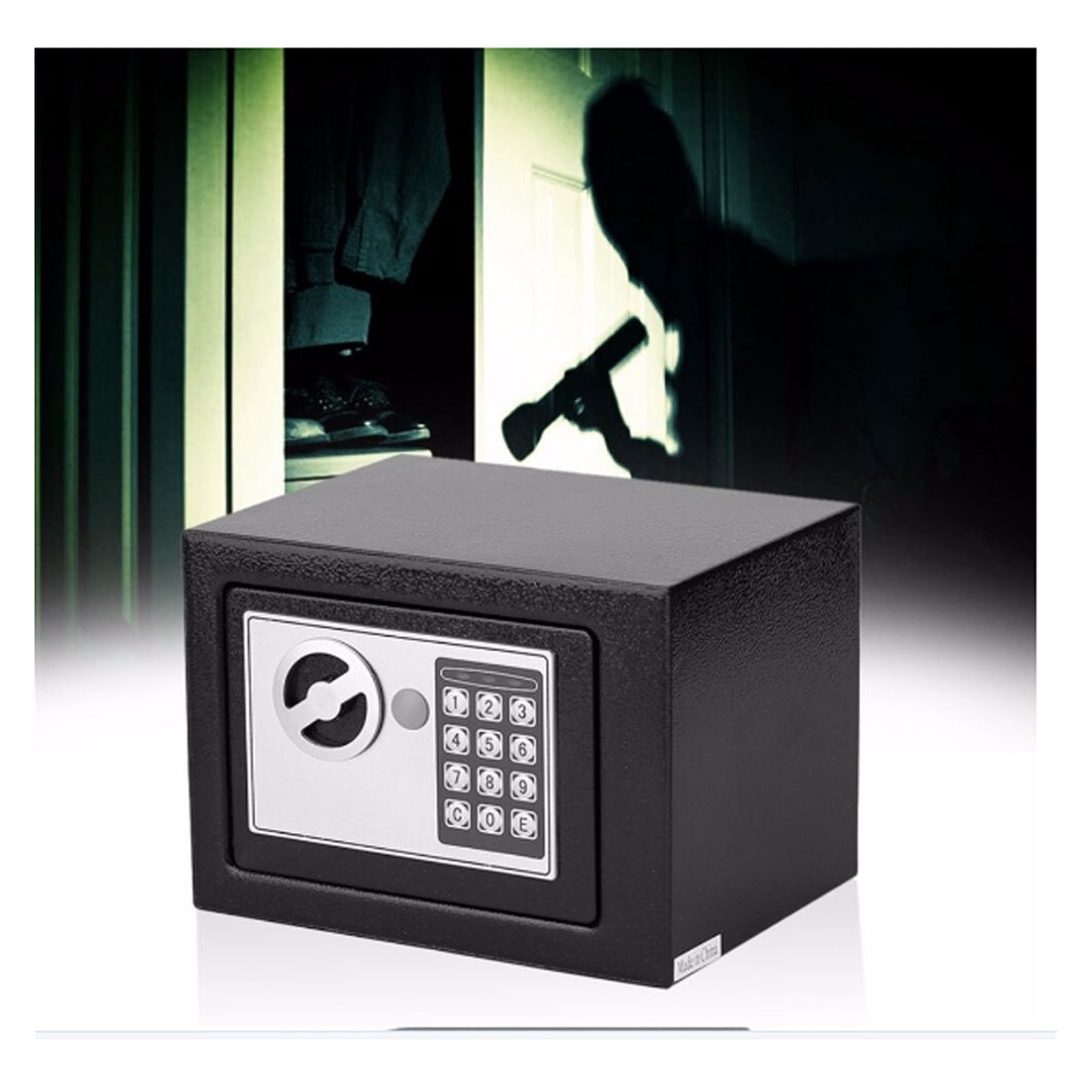 Safe Box Mini Steel Safes Money Bank Small Household Password Key Safety Security Box Keep Cash Jewelry Document Digital ,Security and Anti-Theft