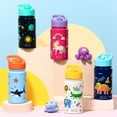thumbnail image 6 of BOZ Kids Dinosaurs Water Bottle with Straw Lid, 14 oz / 414 ml, Double Wall Stainless Steel, BPA-free and Dishwasher-safe, 6 of 8