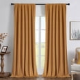 thumbnail image 1 of Cortinas Joydeco 2 Paños Terciopelo Mostaza 137x274 cm, 1 of 9