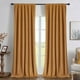thumbnail image 1 of Joydeco Cortinas Opacas 100% Color Amarillo Mostaza, Cortinas De 120 Pulgadas, Juego De 2 Paneles, Cortinas Opacas Para Dormitorio, Sala De Estar, Cortina De Terciopelo Con Aislamiento Térmico De Lujo, 1 of 5