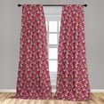 thumbnail image 5 of Ambesonne Sugar Skull Curtains, Cultural Ornaments Head, Pair of 28"x95", Multicolor, 5 of 5