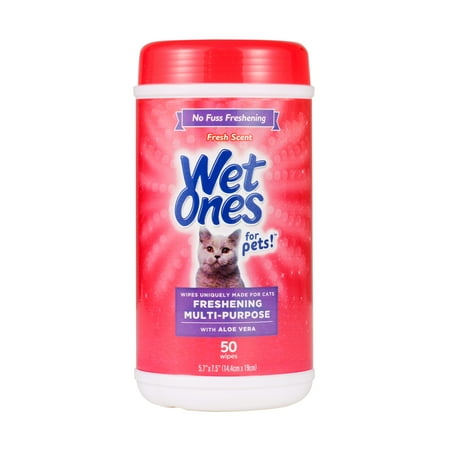 UPC: 0742797873831 | Wet Ones Multipurpose Wipe for Cats – 50 Ct Canister