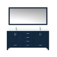 thumbnail image 3 of Jacques 72 in W Navy Blue Double Vanity, Cultured Marble Top, Faucet Set, & 28 in Mirror, 3 of 8