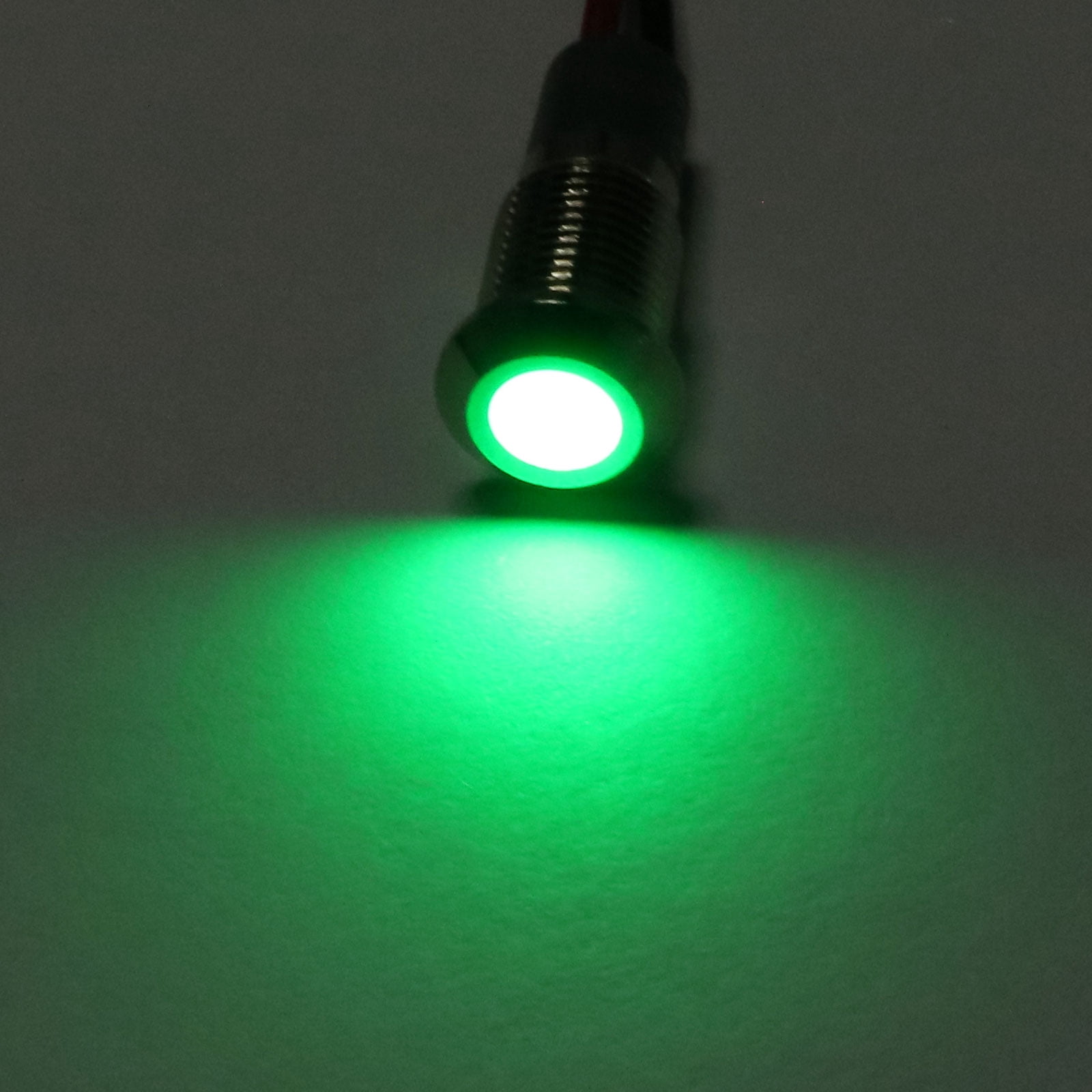 Uxcell 5-Pack 12V Signal Indicator Lights - 8mm Flush Mount Panel Dash Lamps (White, Red, Yellow, Blue, Green) - View #2