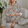thumbnail image 6 of Fotbe Funny Chicken Pattern Long Sleeve Pajama Set for Women,Sleepwear Set,2-piece Loungewear Set,Soft PJs Comfy Nightwear with Pockets -Large, 6 of 7