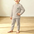 thumbnail image 5 of Asxite Toddler Fall Outfits Letter Print Brushed Crewneck Top Straight Leg Pants Casual Loose 2 Piece Set 12T, 5 of 7