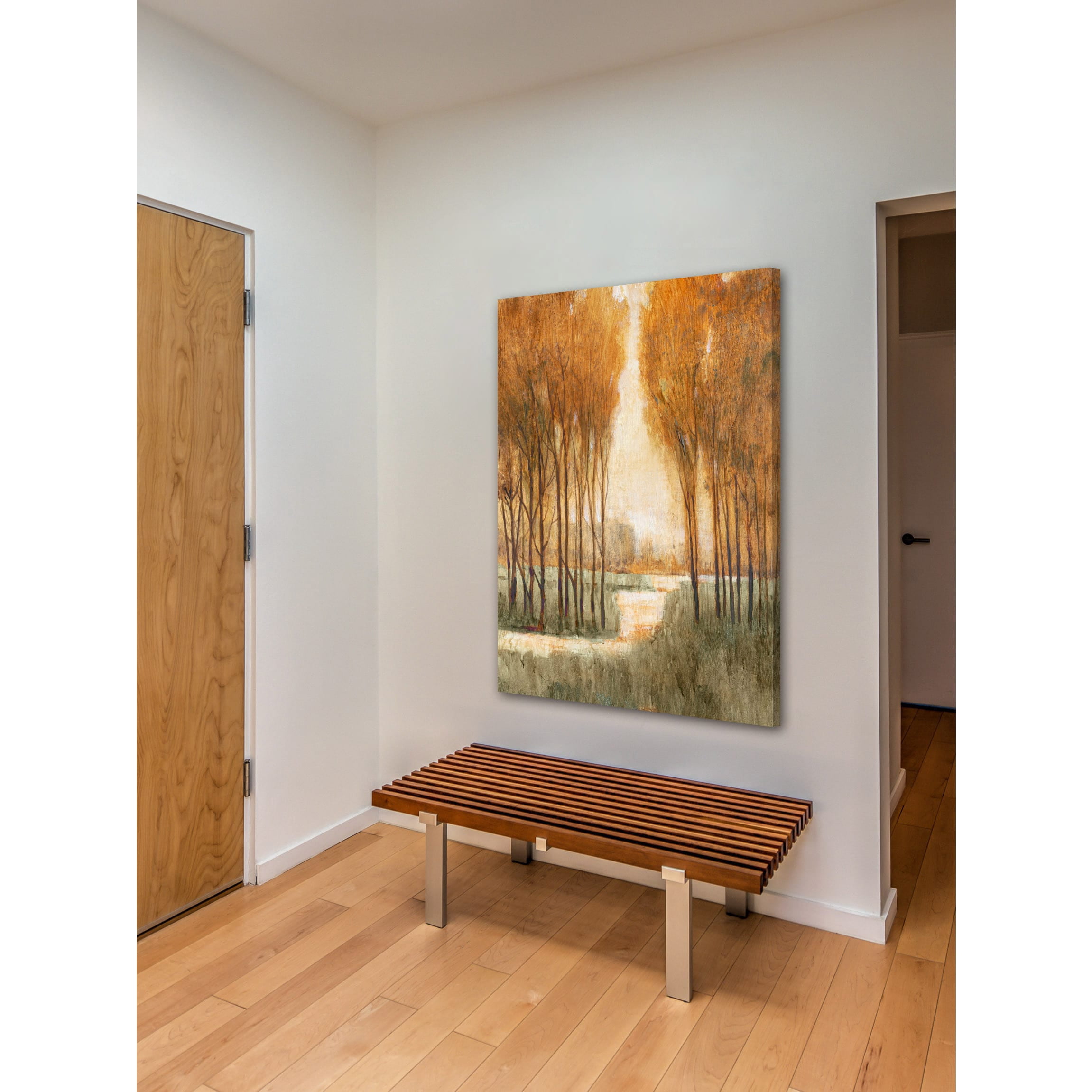 "Golden Forest I" Painting Print on Wrapped Canvas
