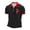 Black, variant on Men's Shirt with Short Sleeve Build Canadian Print Collar Half Zip Athletic Knit Top for Daily Casual Wear