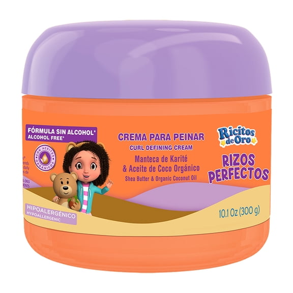 Crema para peinar Ricitos de Oro rizos perfectos manteca de karité y aceite de coco orgánico 300 g