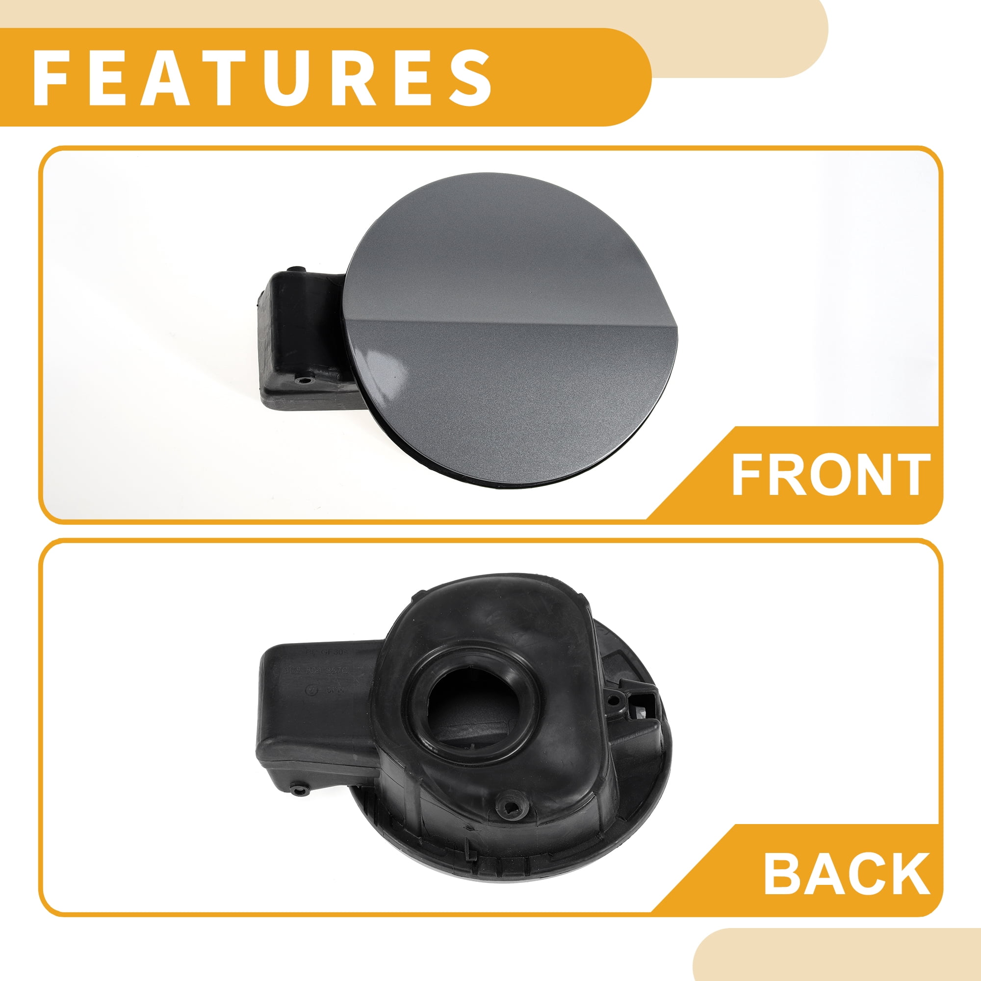 Unique Bargains Fuel Tank Door Cap for Volkswagen CC 2006-2012 Filler Flap Cover Gray