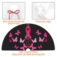 thumbnail image 3 of KLL 36" Christmas Tree Skirt Breast Cancer Xmas Tree Skirts Mat for New Year Xmas Holiday Party Indoor Outdoor Home Decoration, 3 of 5