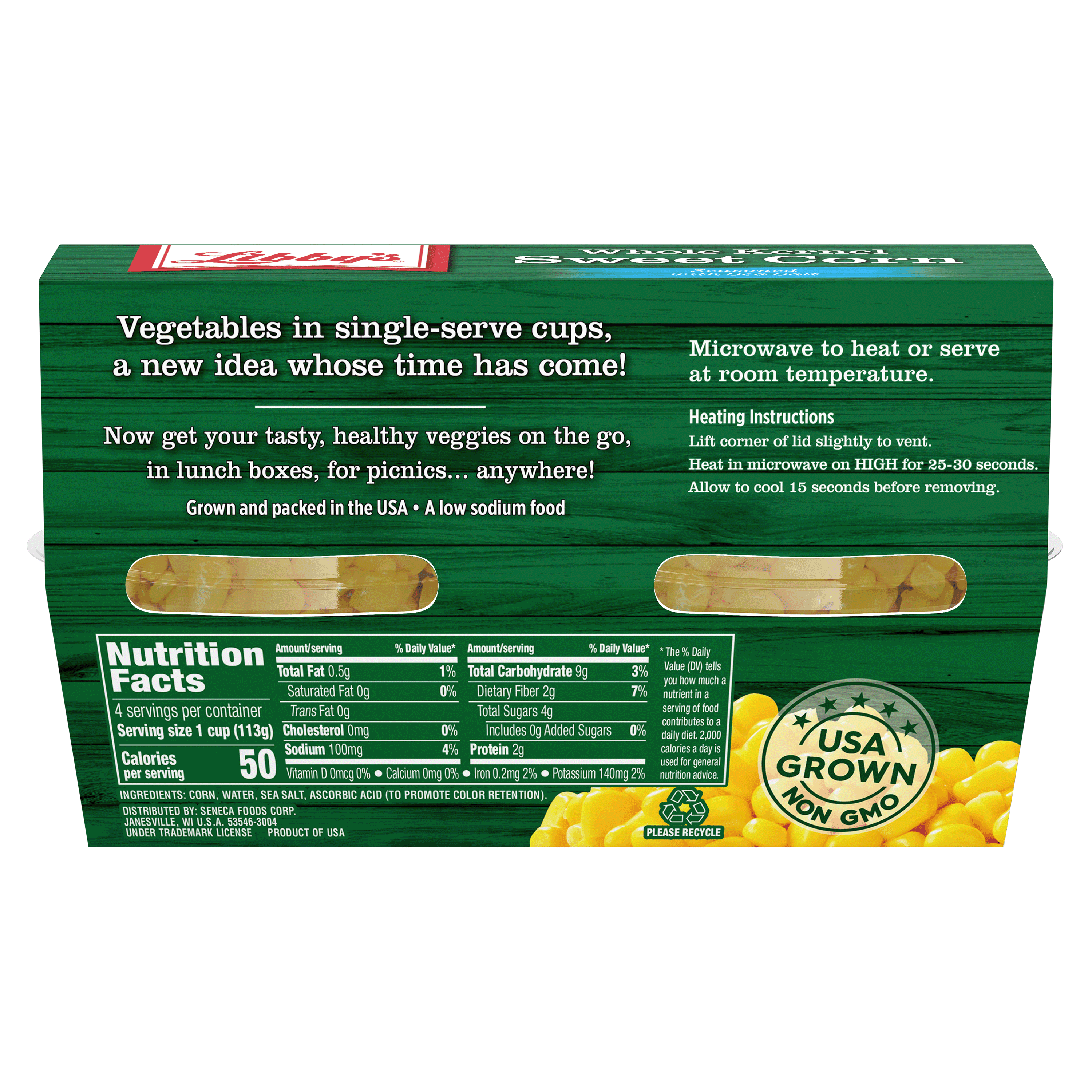(6 pack) Libby's Whole Kernel Sweet Corn, 4 Oz, 4 Count Box