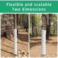 thumbnail image 4 of 2 Pcs Tree Trunk Protector-NOGIS 2 Size Plastic Rotate Tree Guard-Tree Bark Protector Tube Wraps to Protect Saplings Plants from Deer Rabbit Cats Rodents Mowers (White), 4 of 7