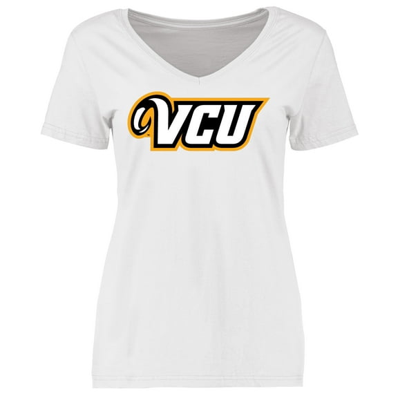 Women's White VCU Rams Primary Logo T-Shirt
