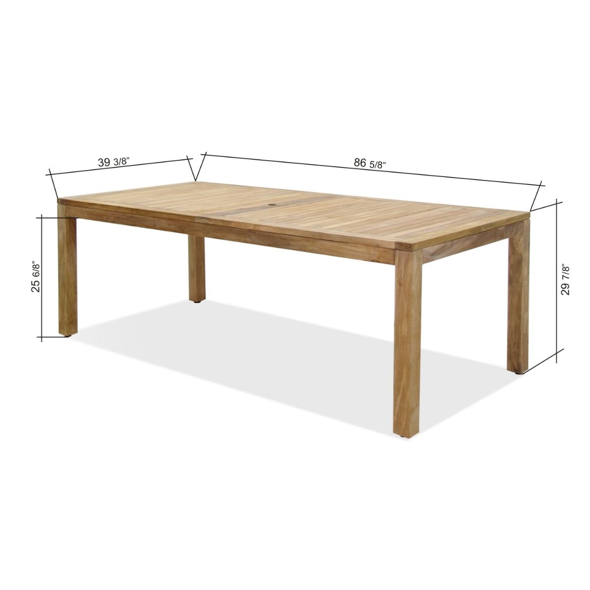 Amazonia Seville 9-Piece 100% FSC Teak Wood Rectangular Patio Dining Set
