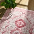 thumbnail image 5 of Balacho Boho Vintage Oriental Faux Wool Area Rug, 6' x 9', Pink, 5 of 7