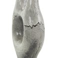 thumbnail image 6 of DecMode 11" Abstract Circular Gray Paper Mache Vase with Dual Openings, 6 of 12