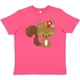 thumbnail image 3 of Inktastic Cute Squirrel, Squirrel With Flowers, Fluffy Tail Youth T-Shirt, 3 of 5