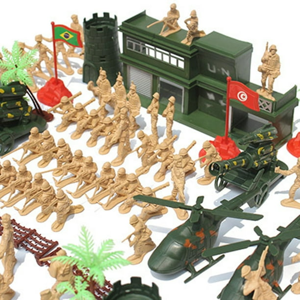 Babydream1 188pcs Strategy Soldiers Armament Playset Plastic Toy Army Men Accessories Base Sand Table Scene Supplies Other 4cm(Soldier Toy Height)