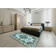 thumbnail image 4 of Ahgly Company Indoor Rectangle Abstract Hazel Green Persian Area Rugs, 7' x 9', 4 of 6