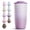 Lilac, variant on 16 oz Travel Coffee Mug, Vacuum Insulated Stainless Steel Tumbler with Ripple-Wave Anti-Slip Grip, Built-in Silicone Bottom for Quiet & Stable, Leak-Proof Lid, Fits Car Cup Holder, Lilac