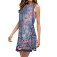 thumbnail image 4 of Ovzne Robes pour Femmes Robe Décontractée Ample d'Été Imprimée Sans Manches Col en V Ensemble Haut/chemise Grande Taille Robe Imprimée Liquidation, 4 of 7