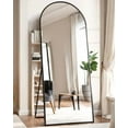 thumbnail image 4 of 71x28 Inch Arched Floor Mirror - Full Length Black Standing Mirror for Bedroom, Living Room, Dressing - Tall Leaner Mirror with Arch Design, Wall or Free-Standing Decor, 4 of 8