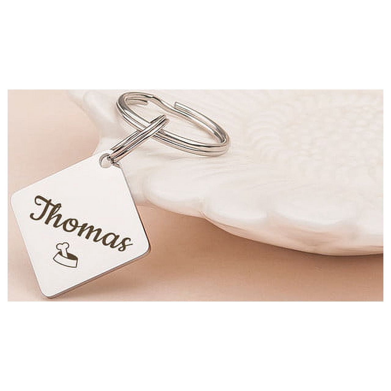 Anavia Stainless Steel Double Sided Diamond Name and Icon Engraved Dog & Cat ID Tag, Multi-color, L