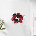 thumbnail image 2 of European Artificial Rose Candlestick Wreath For Table Wedding Decoration 20cm Artificial Rose Wreath Christmas Decor Window Prop, 2 of 12