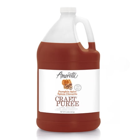 Amoretti - Pumpkin Spice Craft Puree® 9 lbs - Perfect for Brewing, Cocktails, and other Beverages, Made of Real Fruit, No Preservatives, Filtered, Super Concentrated, Fully Pasteurized, TTB Registered