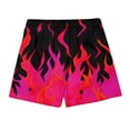 thumbnail image 4 of Mens Flame Graphic Basketball Shorts Cool Retro Running Athletic Shorts Drawstring Waist Casual Track Shorts, 4 of 7