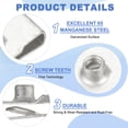 thumbnail image 3 of Uxcell U-Style Clip-On Nut, Regular Extruded U-Nut U-Type Fasteners Hardware Nut for Automotive Metal Cars Motorcycles Silver M5-0.8, 3 of 6