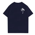 thumbnail image 3 of NAMTYQX Mens T-Shirts Casual Stretchy Round Neck Plus Size Lightweight Breathable Boho Short Sleeved Baggy Graphic Mens Casual Shirts Navy Size S, 3 of 4