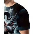 thumbnail image 3 of Men's Gothic skull and head pattern T-shirt printing design machine wash, comfortable, casual style, Gothic T-shirt, graphic skull T-shirt, Men's skull T-shirt, Peng skull T-shirt, PLUS SIZE, 3 of 5