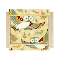 thumbnail image 1 of Adorables pájaros búhos luz patrones florales Escritorio de madera Arte Pintura 6x8 pulgadas marco de foto foto, 1 of 4