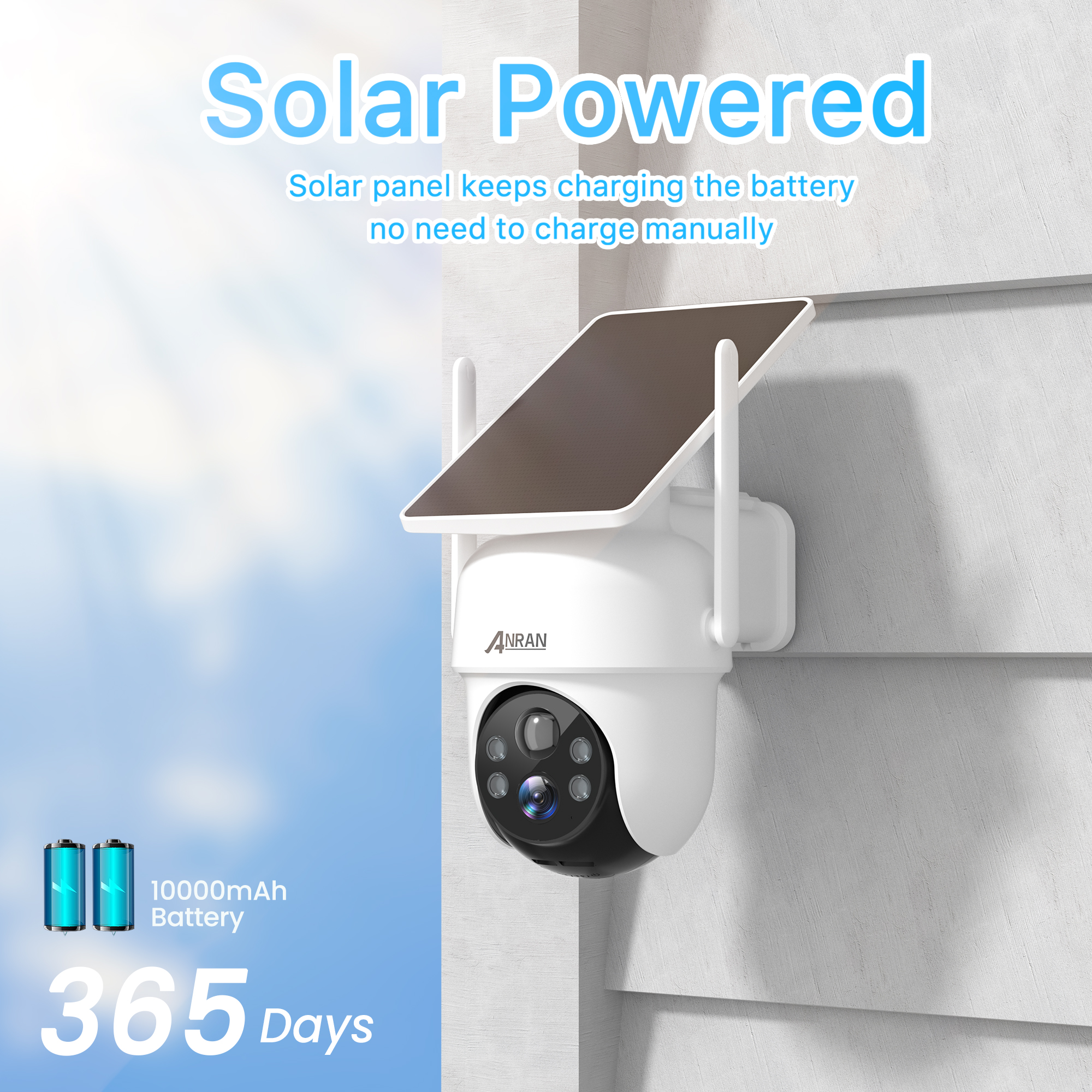 ANRAN 2K Solar Security Camera System with Base Station photo 6
