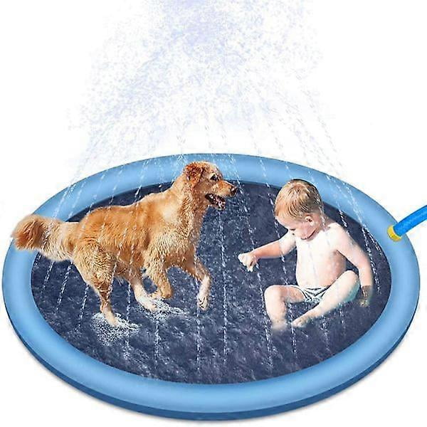 Outdoor Water Mat (100cm, Blue), Non-Slip and Tear-Resistant Water Mat, Durable PVC Water Mat, Adjustable