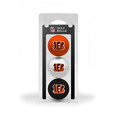 thumbnail image 1 of Pelotas de golf tamaño reglamentario NFL Cincinnati Bengals, 3 paquetes, impresión duradera a todo color del equipo, 1 of 1