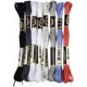 thumbnail image 1 of 8 madejas de 6 hebras de hilo de bordar de colores, hilo matizado de poliéster degradado para pulseras de la amistad, hilo a granel, 1 of 9