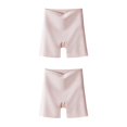 thumbnail image 4 of Guardurnaity Pantalones de seguridad de seda de cintura alta 2 en 1 para mujer, bragas cortas de realce de verano, ropa interior para el abdomen y rosa violeta XL(120-140 kg) 2Conjunto, 4 of 6