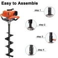 thumbnail image 2 of PRIJESSE 85CC Gas Powered Post Hole Digger with 4", 6", and 8" Auger Bits and 12", 20" Extension Rods, 2 of 6